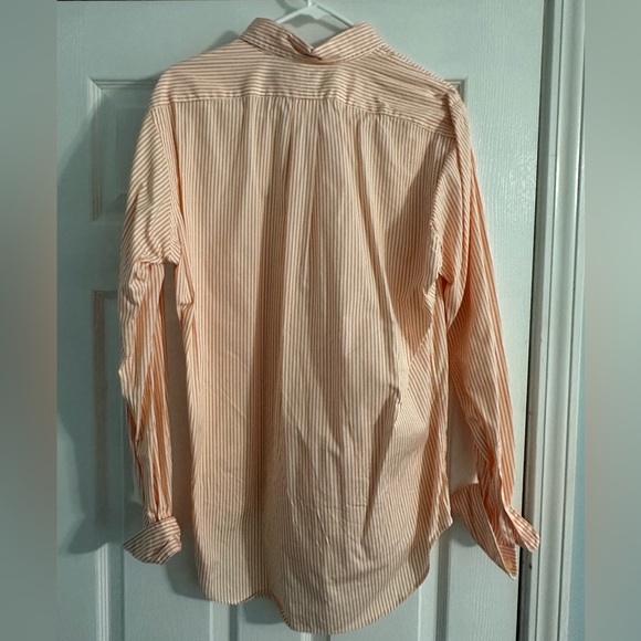 Men’s Polo RL - orange and white striped button up - Size: 15 1/2 and 34/35 - Picture 2 of 4